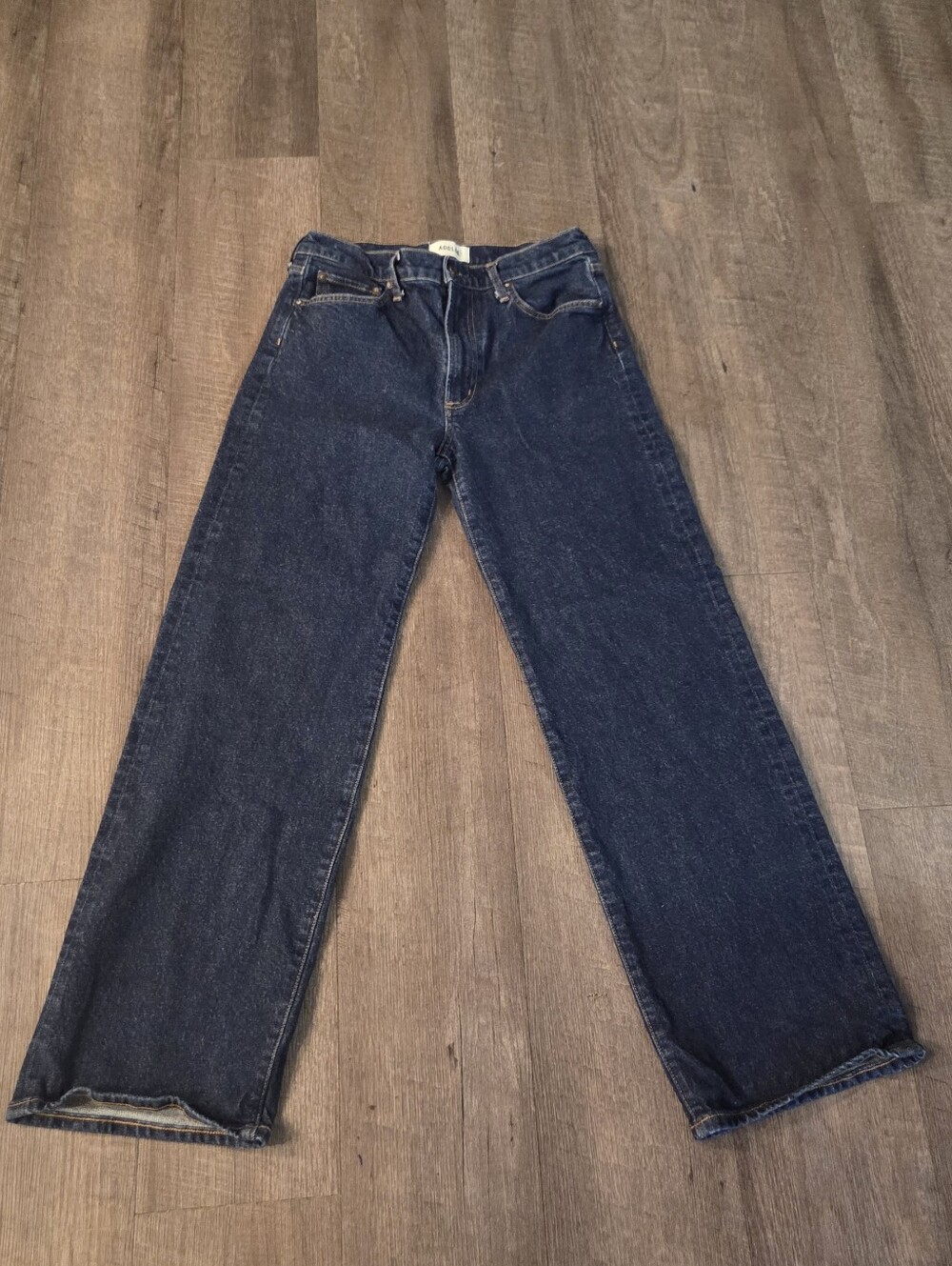 AGOLDE Harper Relaxed Straight Leg Jeans Womens Blue Wide Denim High Rise 28